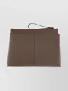 Tod's Textured Clutch Bag Wrist Strap In Brown