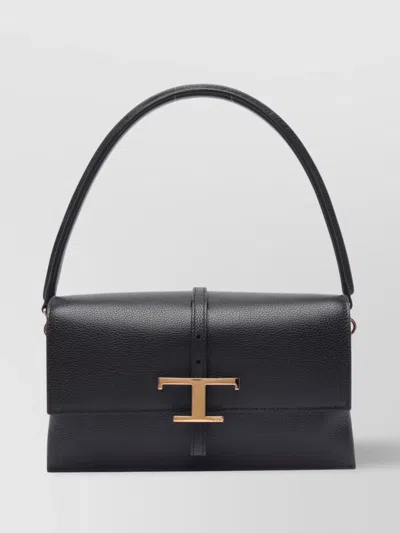 Tod's Textured Finish Shoulder Bag With External Pocket