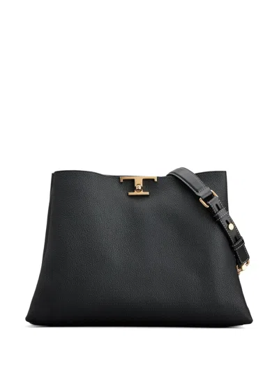 Tod's The Timeless Medium Leather Tote: A Must-have For Fashionistas In Black