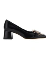 Tod's Women's Leather Pumps With Chain In Black