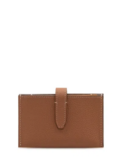 Tod's Tod`s Tim Accordion Wallet In Marrone Chiaro