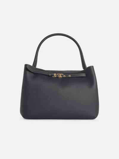 Tod's 'tim' Small Black Leather Handbag