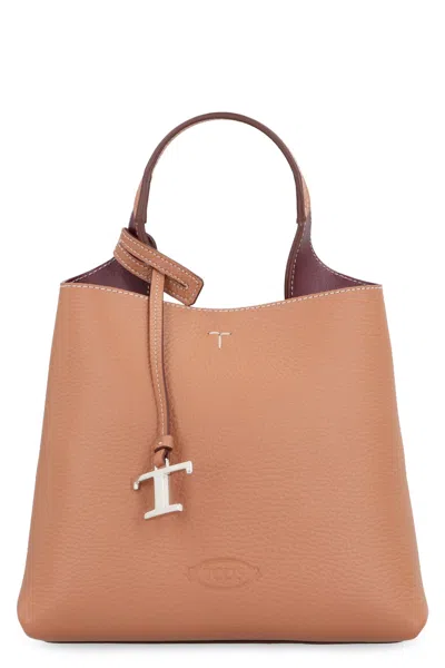 Tod's Timeless Leather Handbag In Leather Brown