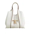 Tod's Timeless Logo Charm Tote Bag In White