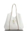Tod's T Timeless Shopping Bag In Leather Medium In White