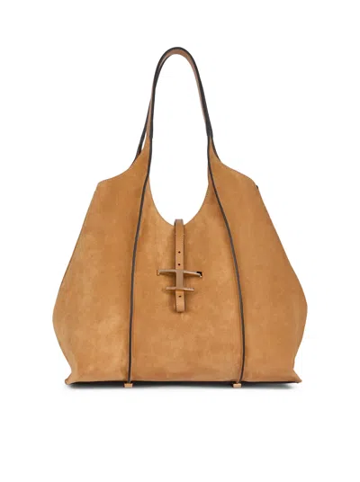TOD'S TIMELESS MEDIUM SUEDE SHOPPING BAG