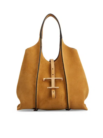 TOD'S TIMELESS MINI SUEDE SHOPPING BAG
