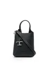 Tod's Logo-plaque Tote Bag In Black