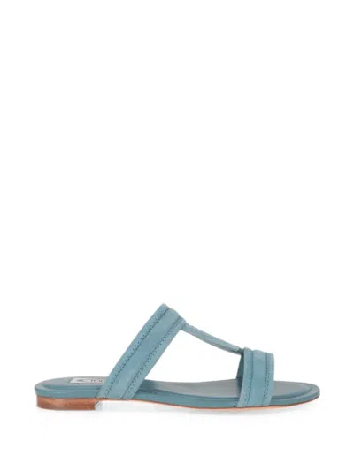 Tod's Timeless Suede Sandals In Blue