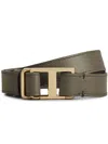 Tod's T Timeless Belt In Leather In Green