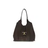 Tod's T Timeless Shopping Bag In Suede Medium