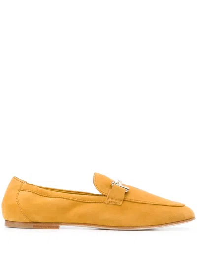 Tod's T-logo Elastic Loafers In Yellow
