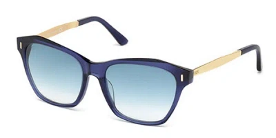 Tod's To0169 90w Women's Sunglasses Blue Size 55