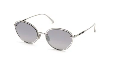 Tod's To0264 16c Occhiali Da Sole Argentati Per Donna In Gray