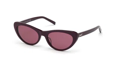 Tod's To0266 81s Occhiali Da Sole Purple Per Donna In Black