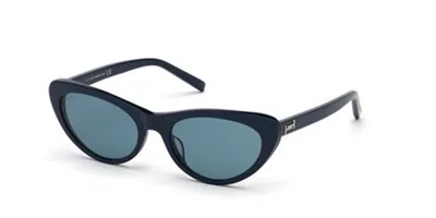 Tod's To0266 90n Occhiali Da Sole Blu Per Donna In Black