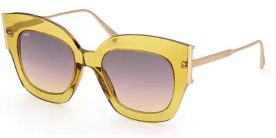 Tod's To0310 41b Occhiali Da Sole Gialli Per Donna In Yellow