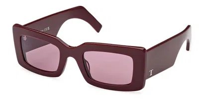 Tod's To0348 69y Women's Sunglasses Burgundy Size 52