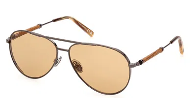 Tod's To0371 08e Men's Sunglasses Gunmetal Size 60 In Gray