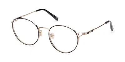 Tod's To5237 002 Occhiali Da Vista Neri Per Donna (solo Montatura) In Gold