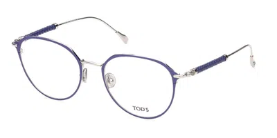 Tod's To5246 091 Occhiali Da Vista Blu Per Donna (solo Montatura) In Transparent