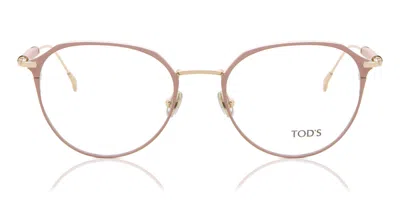 Tod's To5246 073 Occhiali Da Vista Rosa Per Donna (solo Montatura) In Transparent