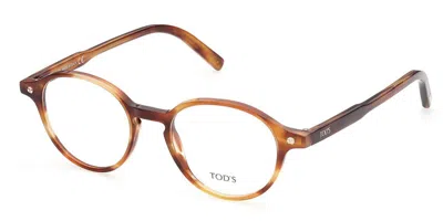 Tod's To5261 053 Occhiali Da Vista Tartarugatishell Per Uomo (solo Montatura) In Brown