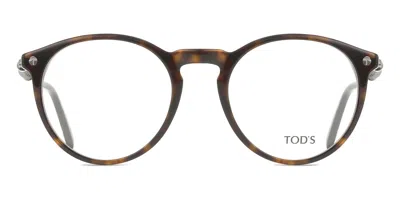 Tod's To5265 052 Occhiali Da Vista Tartarugatishell Per Uomo (solo Montatura) In Black