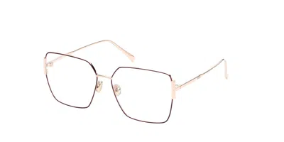 Tod's To5272 Women's Glasses, Burgundy, Size 56 In Multi