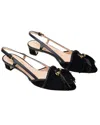 Tod's 4mm Leaf-charm Leather Sandal In Black