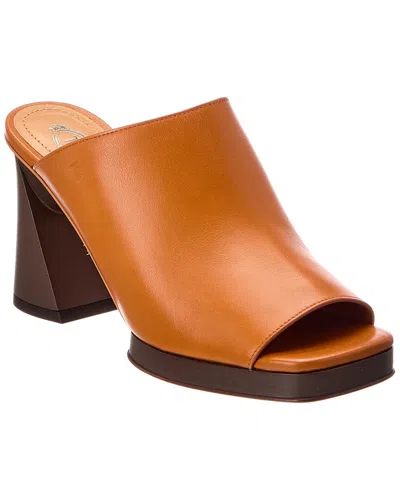 Tod's 90 Leather Sandal In Brown