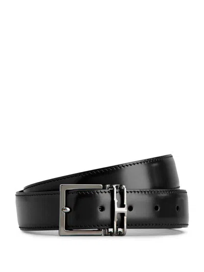 Tod's Adjustable And Reversible Leather Belt With Mini T Timeless Logo Accessories