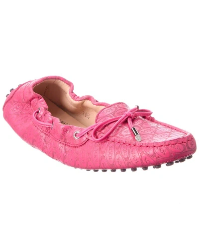Tod's Alber Elbaz Suede Loafer In Pink