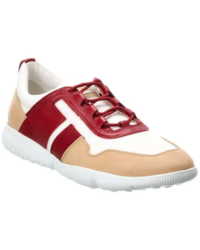 Tod's All Competition Canvas & Leather Sneaker In Red