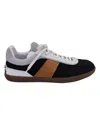 Tod's Allacciata Casetta Heritage Sneakers In Black Leather And Suede In White