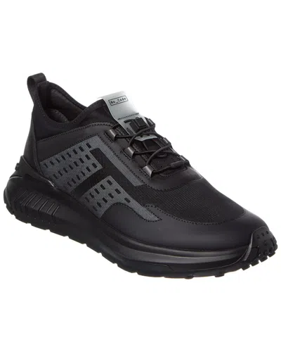 Tod's Allacciata Rete Running No_code Mesh & Leather Sneaker In Black