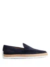 Tod's Panelled Leather Loafers In Black
