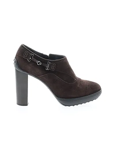 Pre-owned Tod's Ankle Boots In Brown