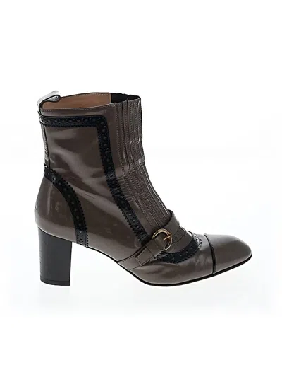 Pre-owned Tod's Ankle Boots In Gray