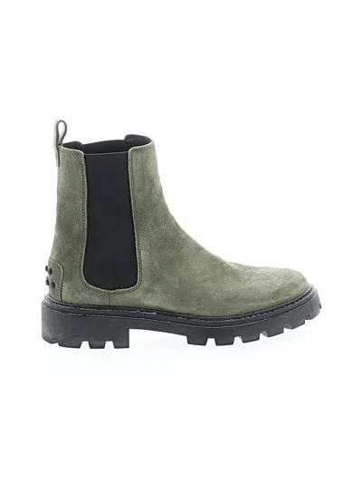 Pre-owned Tod's Ankle Boots In Green