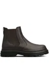 Tod's Chunky Sole Leather Ankle Boots With Elastic Panels In Multi