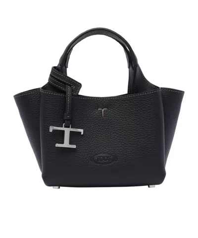 Tod's Apa Handbag In Black