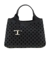 Tod's Apa Openwork Micro Handbag In Black