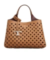 Tod's Apa Openwork Micro Handbag In Brown