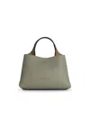 Tod's 'apa' Small Grey Leather Bag In Grey