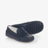 TOD'S TOD'S BABY BOYS BLUE LEATHER MOCCASIN SHOES