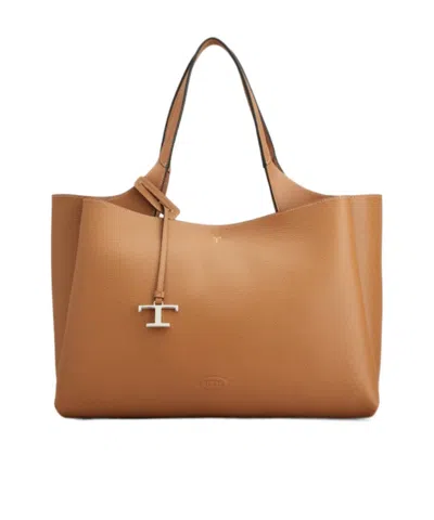Tod's Kenia Scuro Apa Medium Shoulder Bag In Brown