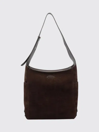 Tod's Suede Shoulder Bag In Brown