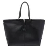 Tod's Di Bag Folio Leather Shopping Bag In Black