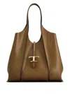 Tod's Olive Green Leather Handbag In Multi